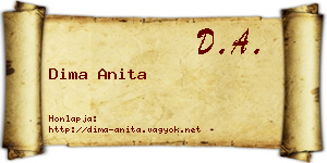 Dima Anita névjegykártya